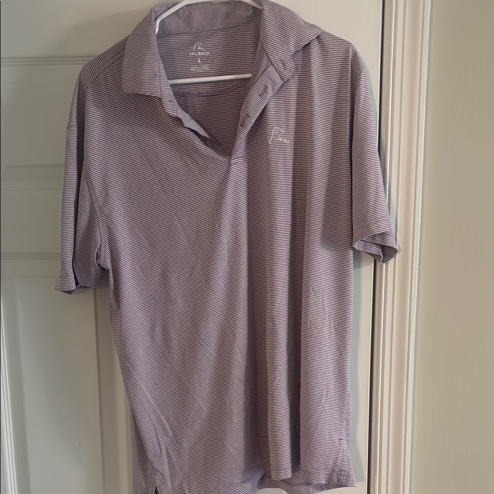 Men’s Rhoback Purple Striped Golf Shirt